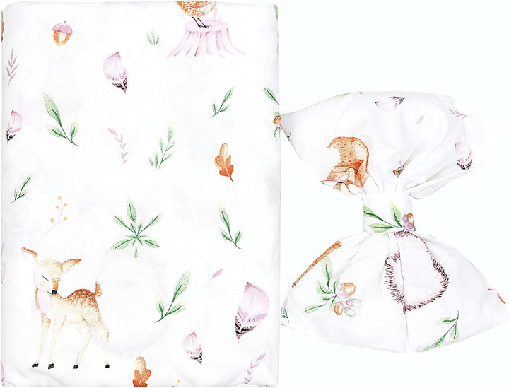 TupTam Babybett Himmel mit Schleifchen, Farbe: Lichtung/Rehe, Grösse: ca. 160x240 cm ca. 160x240 cm
