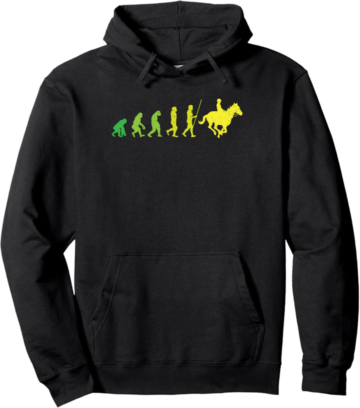 Evolution Reiter | Lustiges Pferdefreunde Pferde Reitsport Pullover Hoodie