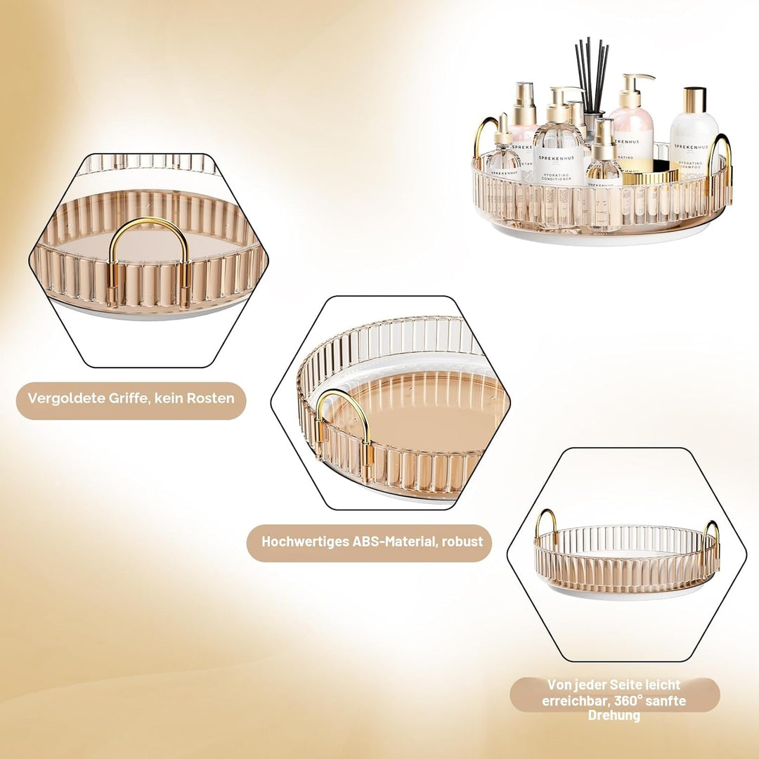 MOACC Make Up Kosmetik Organizer, 360° Drehbar Aufbewahrung, Schmink Organizers für Dresser Schminkt
