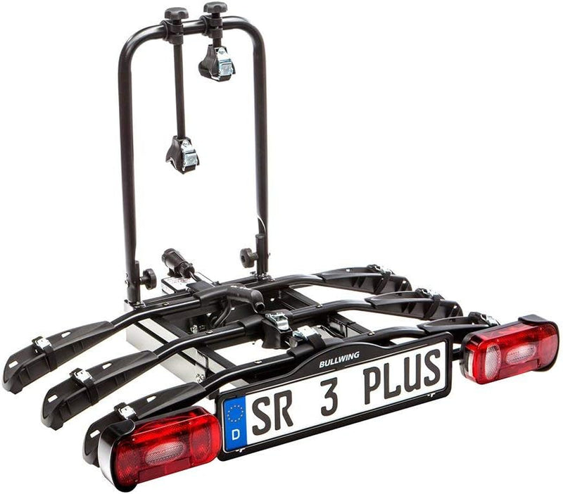 Bullwing SR3+ Fahrradträger für 3 Fahrräder auf die Auto Anhängerkupplung abklappbar (Spezialverschl