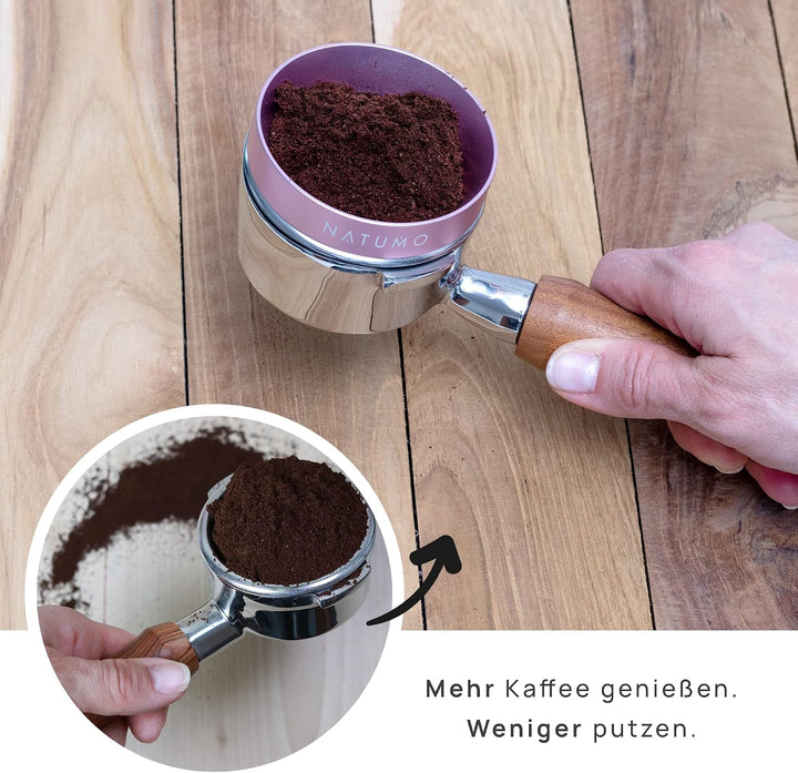 NATUMO – Siebträger Dosierring 58mm, Barista Zubehör, magnetischer Siebträger Trichter, Coffe Dosing