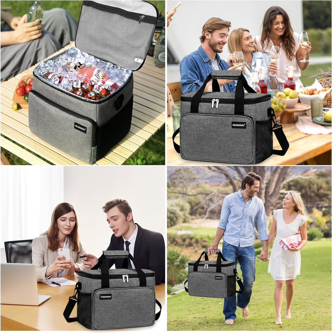 Kühltasche Gross Faltbar Picknicktasche Isoliertasche Lunchtasche Thermotasche Tragbar Einkaufstasch