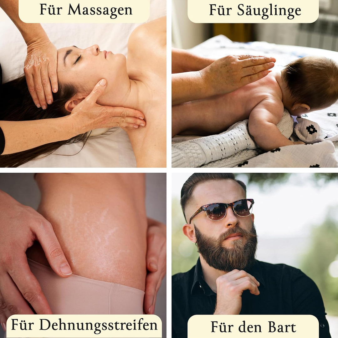 Mandelöl Bio Kaltgepresst I Für Haare, Gesicht, Körper, Haut I Mandelöl baby I 100% rein und nachhal
