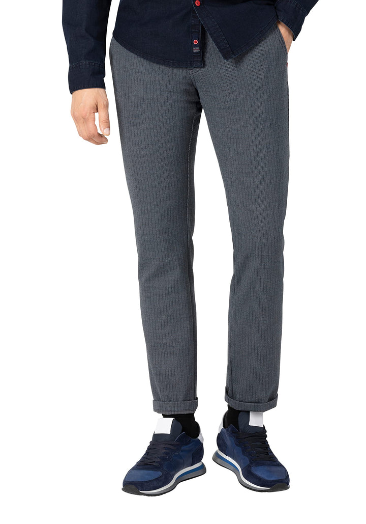 Timezone Herren Regular Luitz Freizeithose, Blue Check