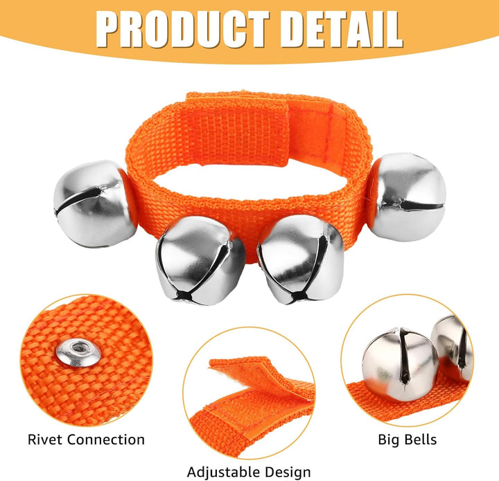 STARVAST 18 Stück Handgelenk Glocken,6 Farben Glocken Armbänder,Glockenband Set,Percussion Spielzeug