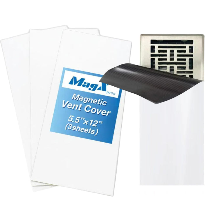 MagX Magnetic Vent Cover 14cm x 30cm (3 Sheets), Flexible Anisotropic Magnet of Ultra Thick 1.5 mm,