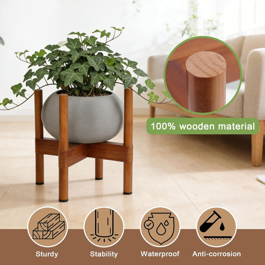 Vigordream Pflanzenständer für den Innenbereich, Holz-Pflanzenhalter, moderne Dekoration, hohe Pflan