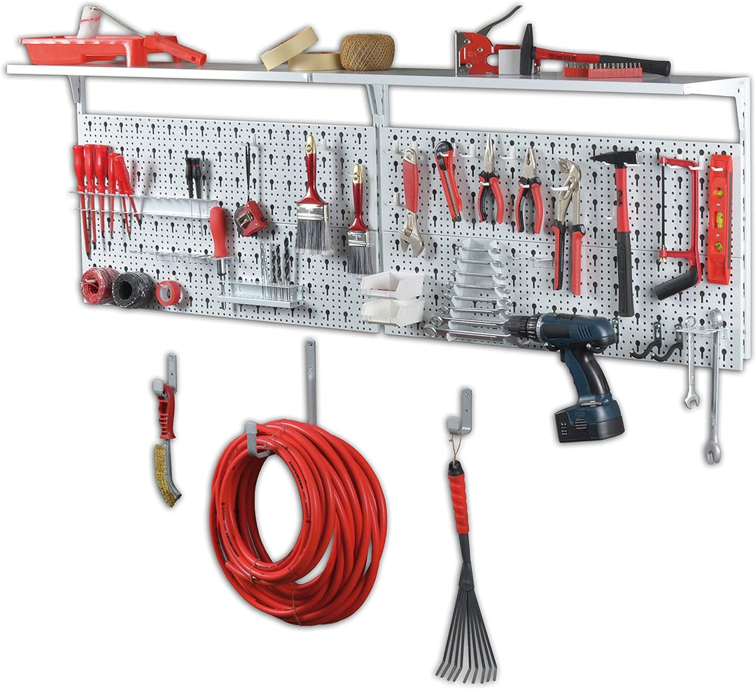 Element System ORGANIZER 3 Werkzeugwand aus Metall, 72-teilig inklusive Schrauben und Dübel, Lochwan