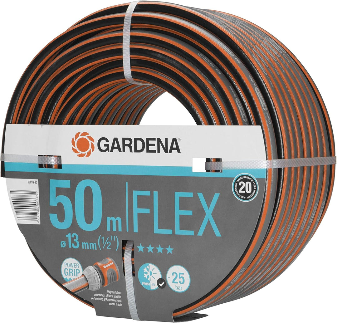 Gardena Comfort FLEX Schlauch 13 mm (1/2 Zoll), 50 m: Formstabiler, flexibler Gartenschlauch mit Pow