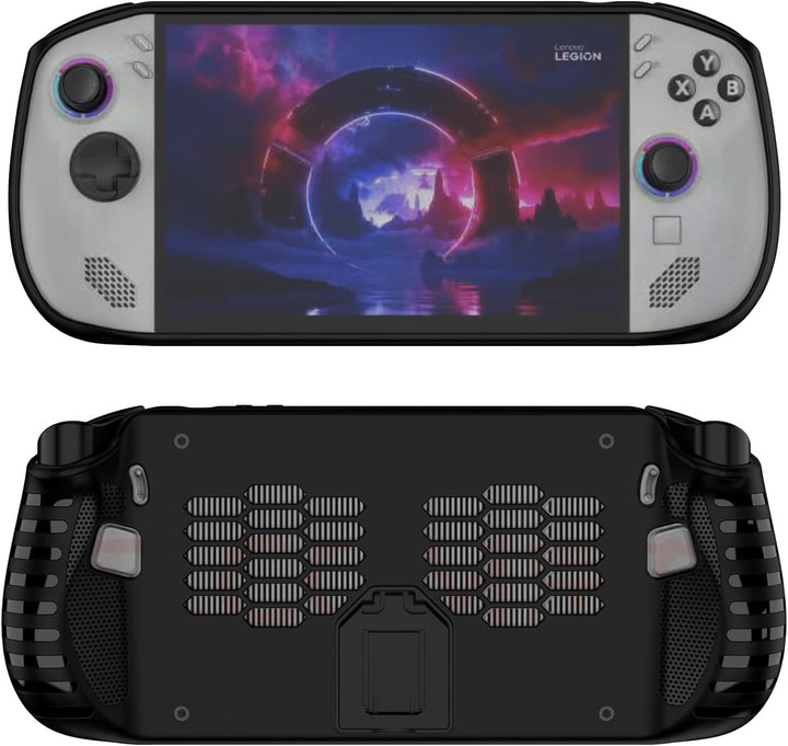 GIOPUEY Hülle Kompatibel mit Lenovo Legion Go S - mit Ständer - weicher TPU Rahmen - rutschfest - Le