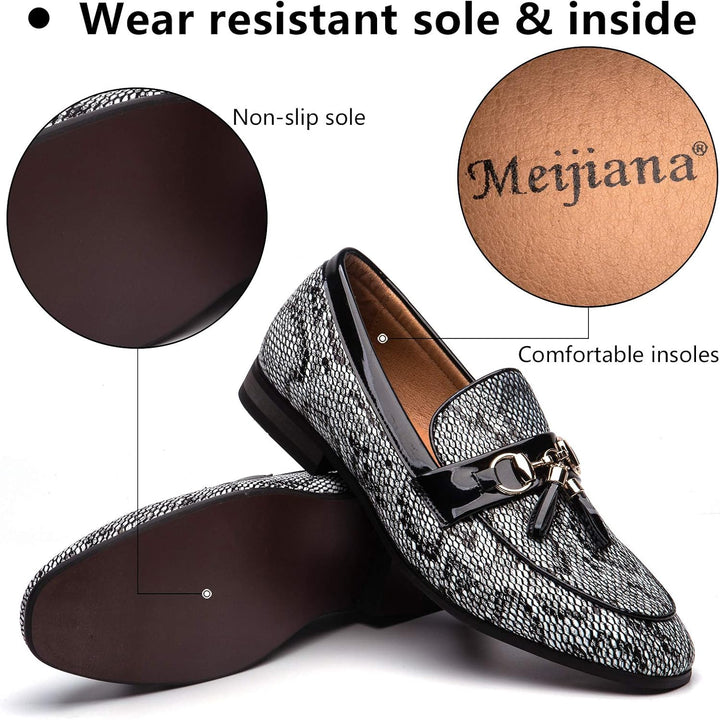 MEIJIANA Herren-Mokassins Business Schuhe Herren Schuhe Mokassins Slipper Herren, 41 EU Blau 05