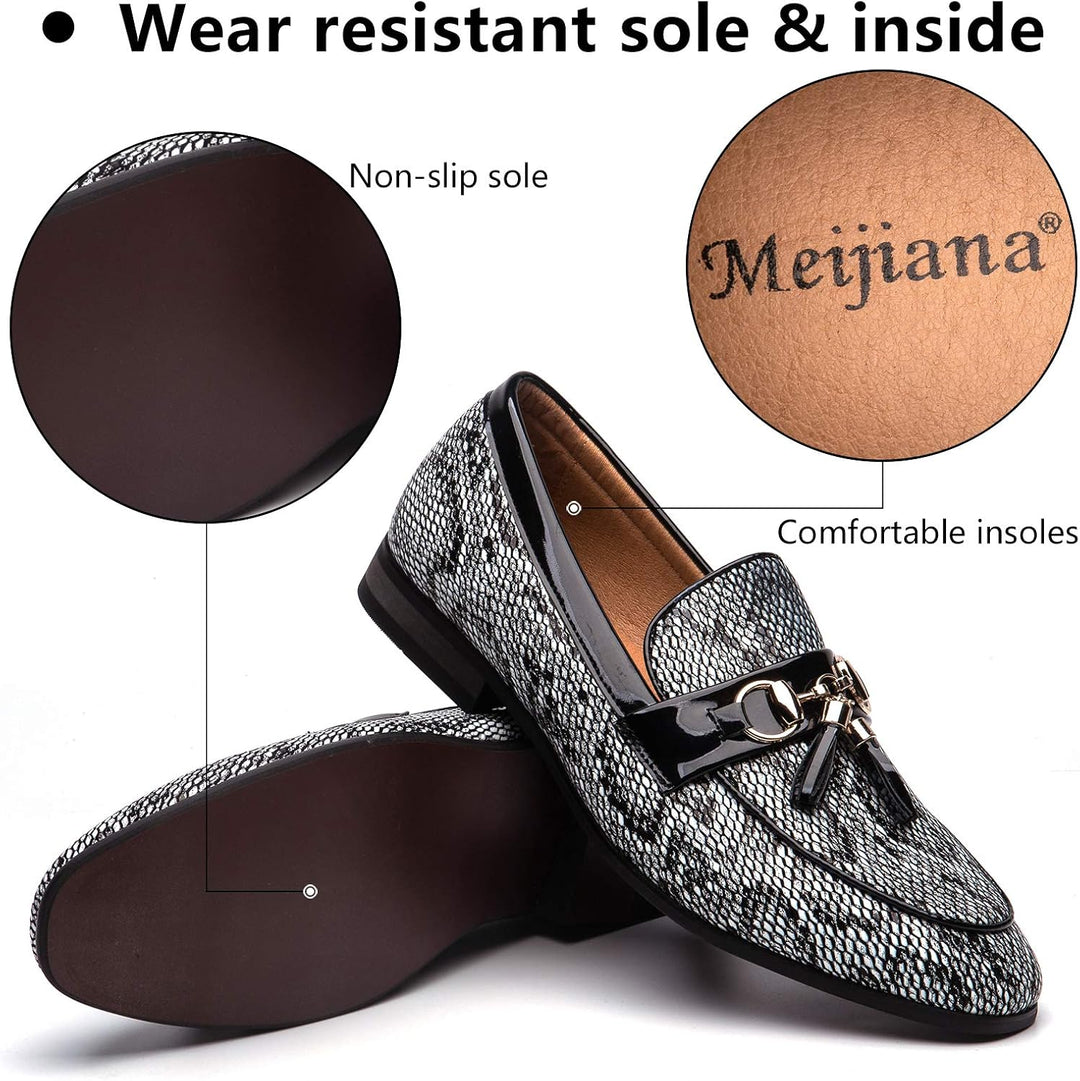 MEIJIANA Herren-Mokassins Business Schuhe Herren Schuhe Mokassins Slipper Herren, 41 EU Blau 05