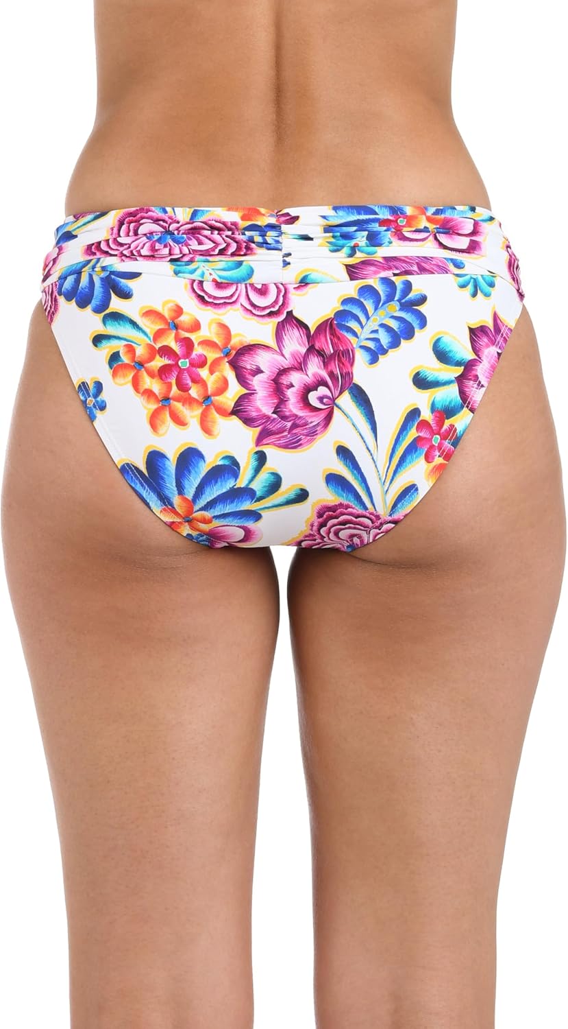 La Blanca Banded Hipster Bikini Swimsuit Bottom Bottom Women 2 Multi//Flor De Paradiso, 2 Multi//Flo