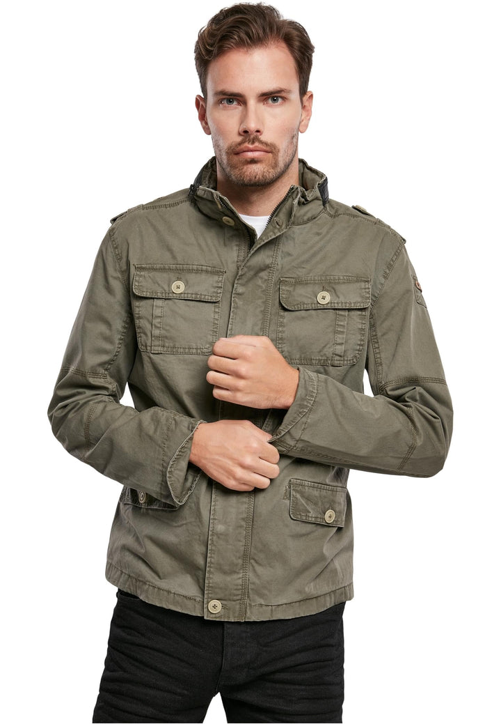 Brandit Jacke Britannia Sommer Vintage Herren ÜBERGANGSJACKE Army Outdoor Jacke, Grösse:M, Farbe:Oli