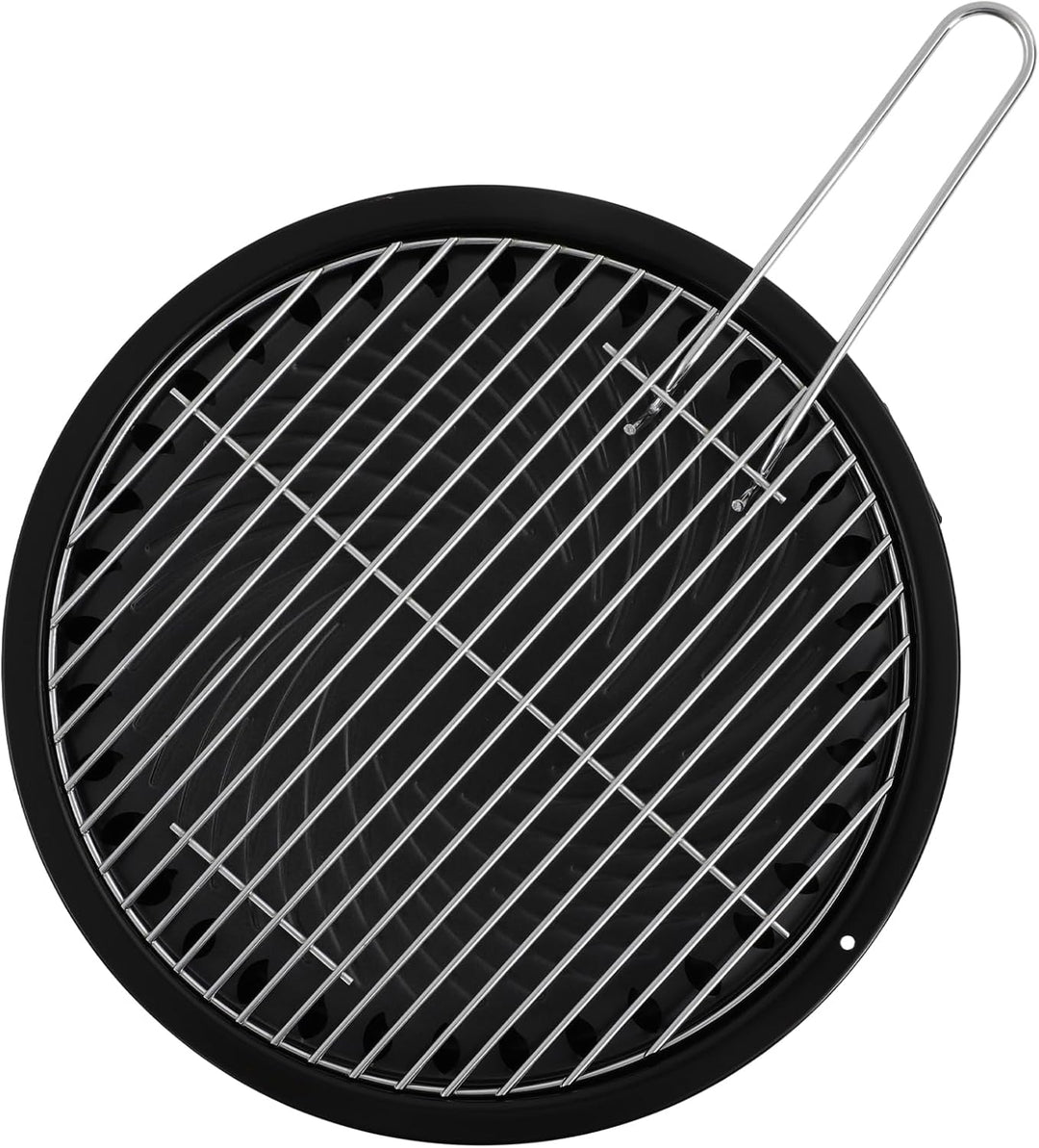 Holzkohlegrill, Grill Kohlegrill, BBQ Grill mit Grillpfanne & Holzkohle-Netz, Tragbar, Zerlegbar, fü