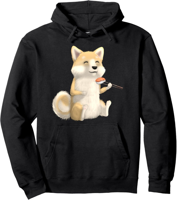 Shiba Inu Dog Sushi Japanese Food Kawaii Sashimi Cute Foodie Pullover Hoodie