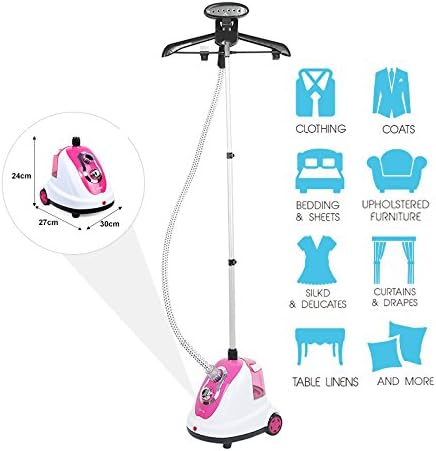 Dampfglätter 1700 W - Vertikal Steamer, Höhenverstellbar, Mit Kleiderbügel und Dampfständer für Klei