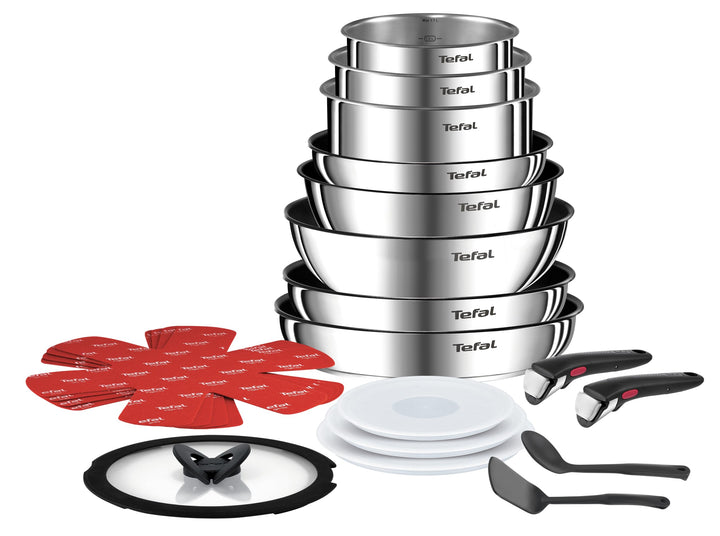 Tefal Ingenio L897SJ04 Kochgeschirr, Pfannen, Töpfe, Wok, Schmorpfanne, Deckel, abnehmbare Griffe, I