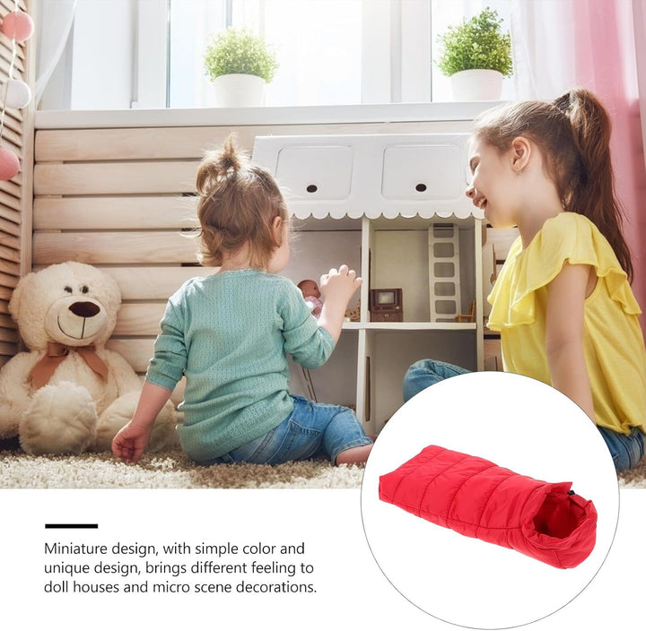 Toddmomy Camping Schlafsack für Puppen Miniaturspielzeug Outdoor-Accessoires Puppenschlafmöbel Mini-