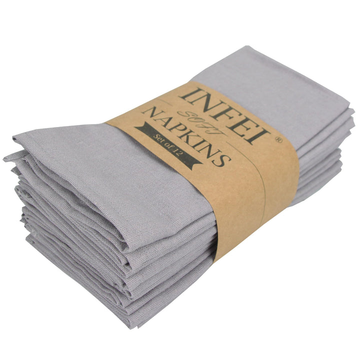 weich Polyester -Leinen gemischt Abendessen Cloth Servietten, 12 Stück (40 x 40 cm), für Veranstaltu