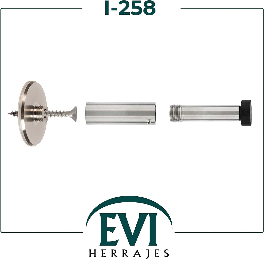 Verstellbarer Wandpuffer von 88 bis 128 mm | Dual-Installation, Klebebasis oder Schraube | Edelstahl