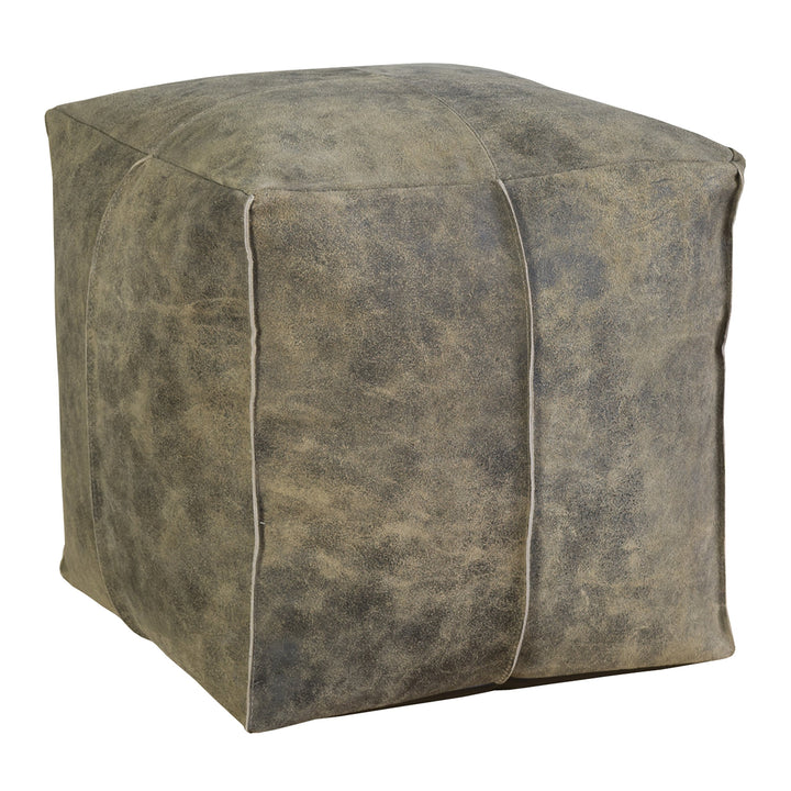 Jute & Co. poufpeqbru Sitzsack Cube, Leder, brüniert, 38 x 38 x 38 cm