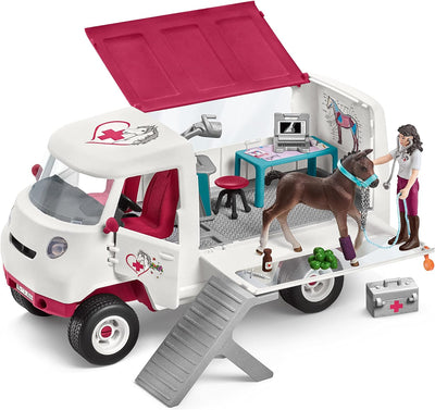 schleich 42439 Mobile Tierärztin mit Hannoveraner Fohlen , für Kinder ab 5-12 Jahren, HORSE CLUB - S