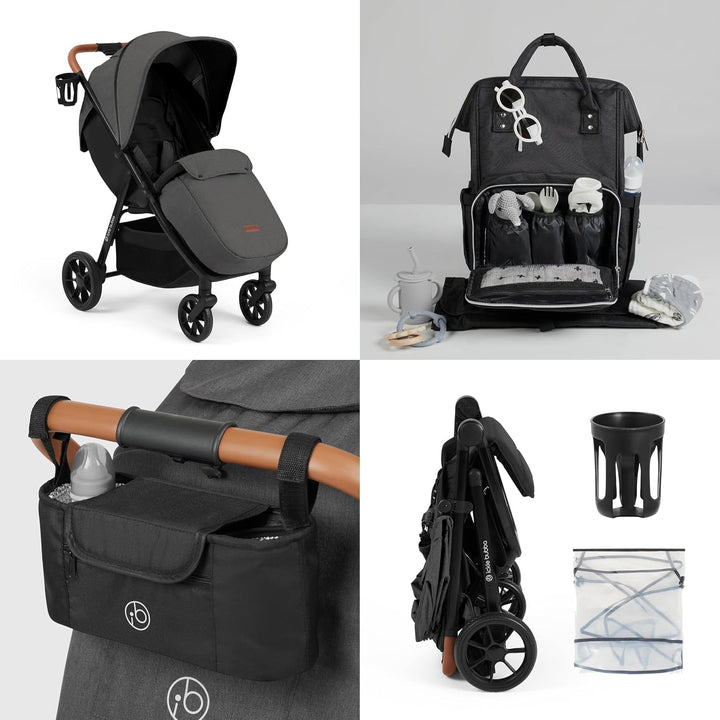 Ickle Bubba Stomp Stride Prime Kinderwagen (Anthrazitgrau), Anthrazitgrau