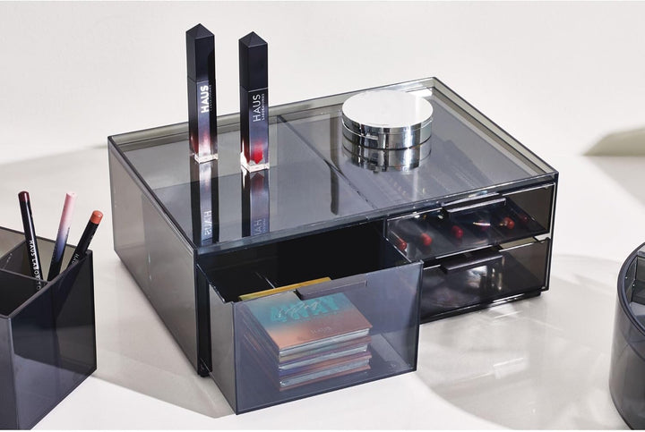 iDesign Make-up Organizer, Schmink Aufbewahrung mit 3 Schubladen aus der Signature Series by Sarah T