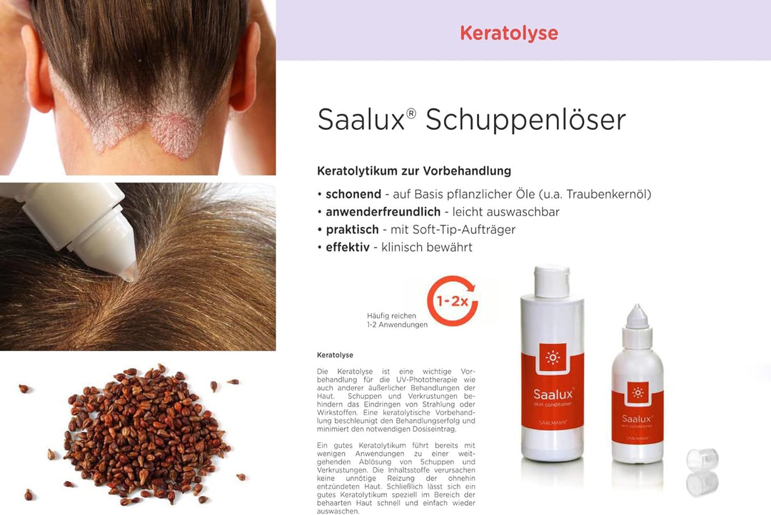 Saalux® Schuppenlöser Nachfüllflasche (200ml) Refill für den Soft-Tip Aufträger