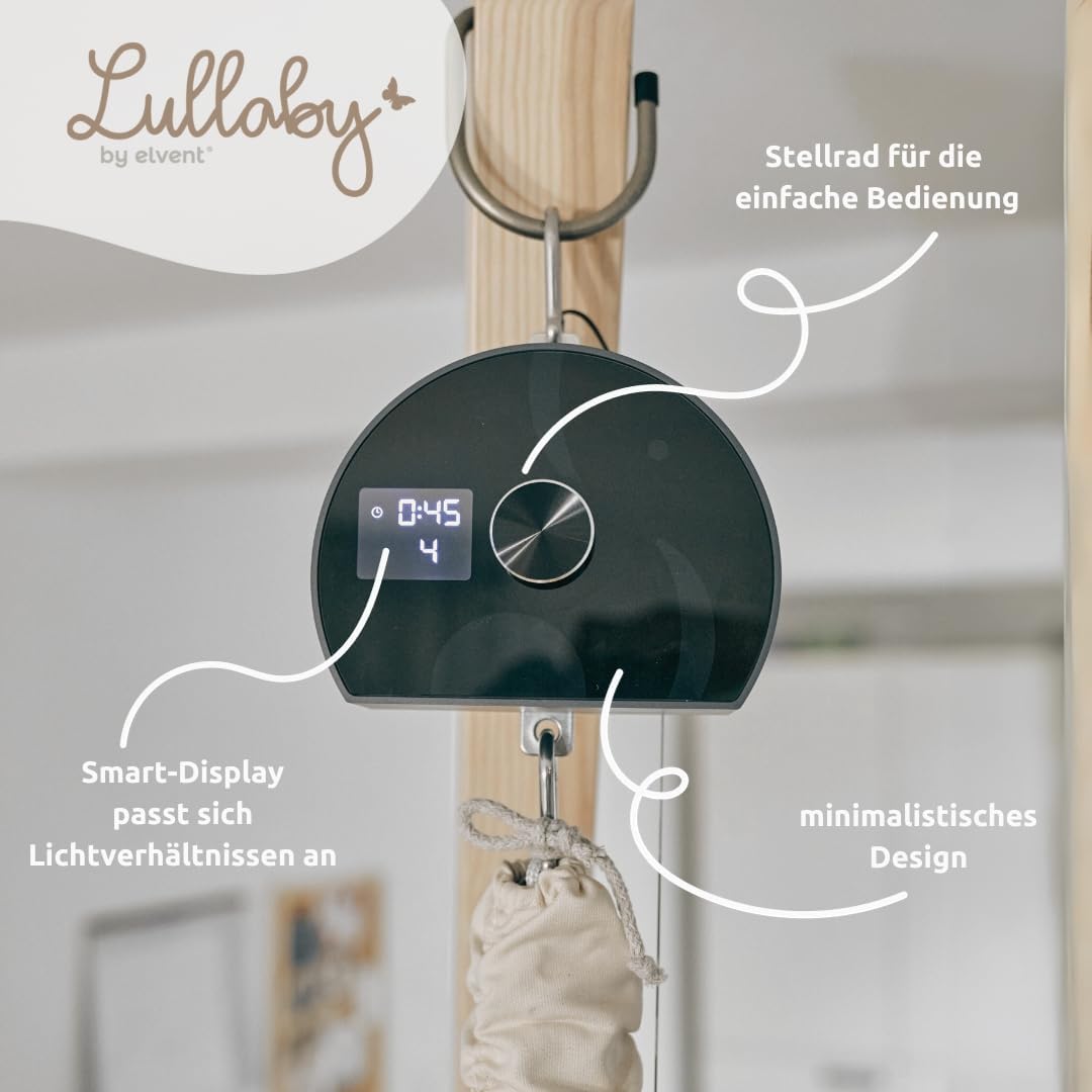 LULLABY Federwiege Set mit Matratze, 100% Baumwolle, Made in Germany (Baby Hängewiege mit Motor & St