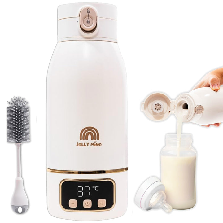 Flaschenwärmer Baby Unterwegs Tragbar Kabellos 500ml, Muttermilch &amp; Wasser, Reise Auto Nacht, Siliko