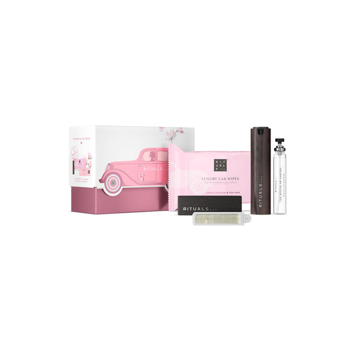 RITUALS The Ritual of Sakura Autoparfum Geschenkset – Enthält ein Autoparfum, eine Packung Autotüche