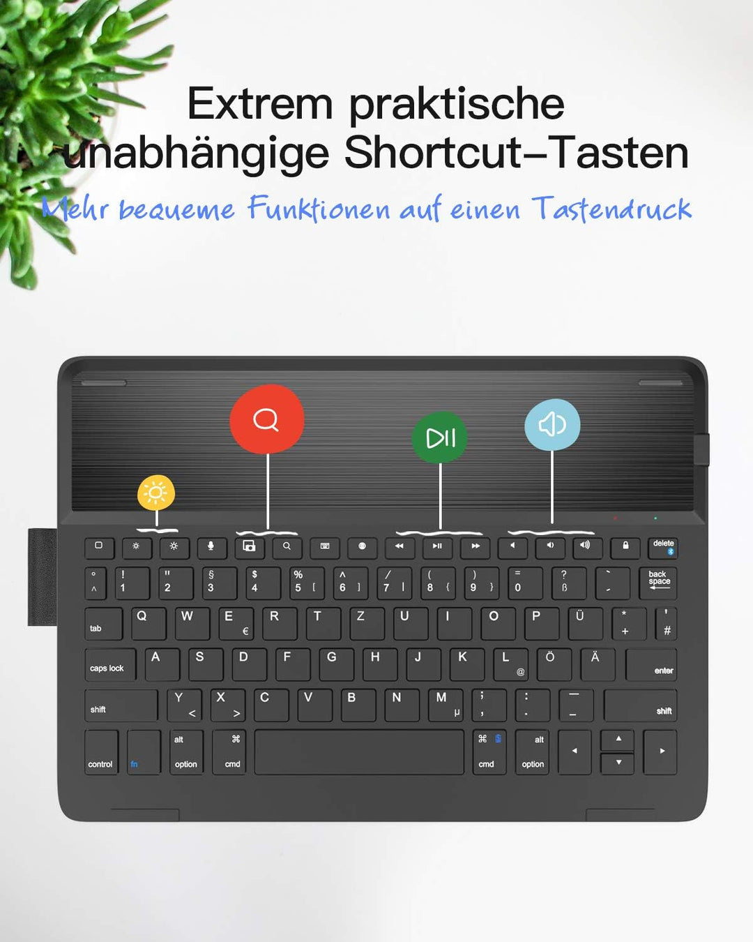 Inateck Ultraleichte Tastatur Hülle für iPad 2021(9th Gen)/iPad 2020(8th Gen)/iPad 2019(7th Gen) 10.