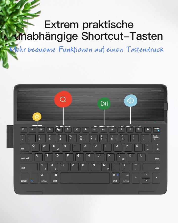 Inateck Ultraleichte Tastatur Hülle für iPad 2021(9th Gen)/iPad 2020(8th Gen)/iPad 2019(7th Gen) 10.