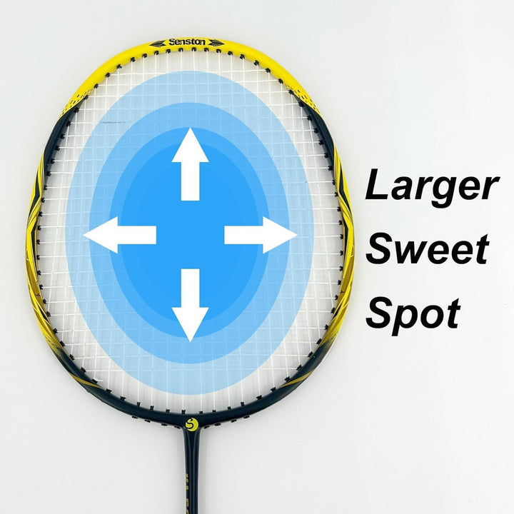 Senston Graphit Badminton-Set Leichtgewicht Badmintonschläger mit Schlägertasche Badminton Schläger