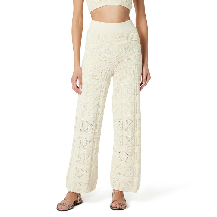 The Drop Damen Hose Diza Pull On Flare Leg Crochet Pant 5XL Grosse Grössen Birke, 5XL Grosse Grössen
