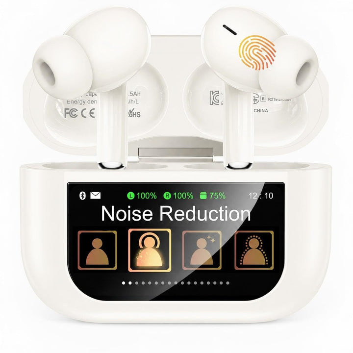 Bluetooth 5.4 Kabellose In-Ear Kopfhörer mit Smart Touchscreen, 48 Std. Wiedergabezeit, Aktive ANC G
