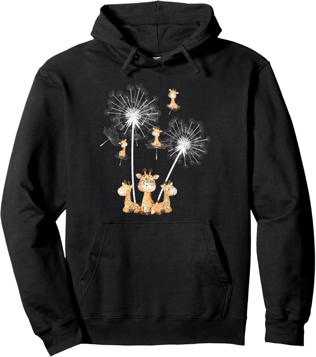 Afrika Safari Zoo Tier Pusteblume Baby Giraffe Pullover Hoodie