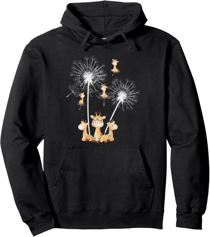 Afrika Safari Zoo Tier Pusteblume Baby Giraffe Pullover Hoodie