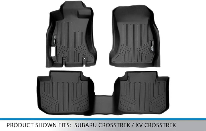 MAX LINER -A0265/B0265 Fussmatten 2-reihig Set schwarz für 2013-2017 Subaru Crosstrek/XV Crosstrek