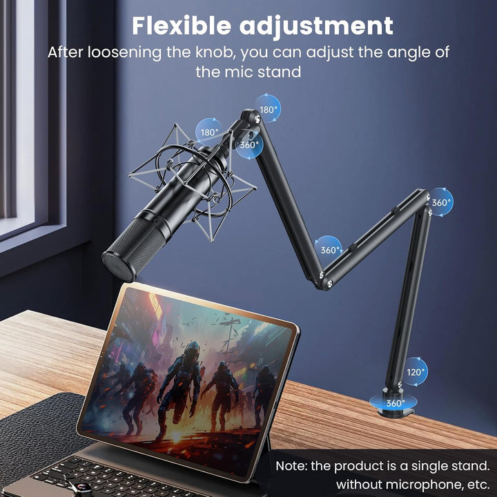 Mikrofon Arm, Microphone Boom Arm Auf/Ab voll verstellbar Mikrofonarm Ständer Halterung mit hoher Ko