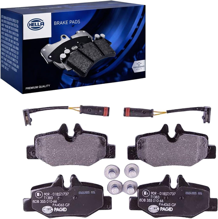 HELLA PAGID 8DB 355 010-661 Bremsbelagsatz - T1383 - Dicke/Stärke: 17.7mm - Bremssystem: Bosch - ink