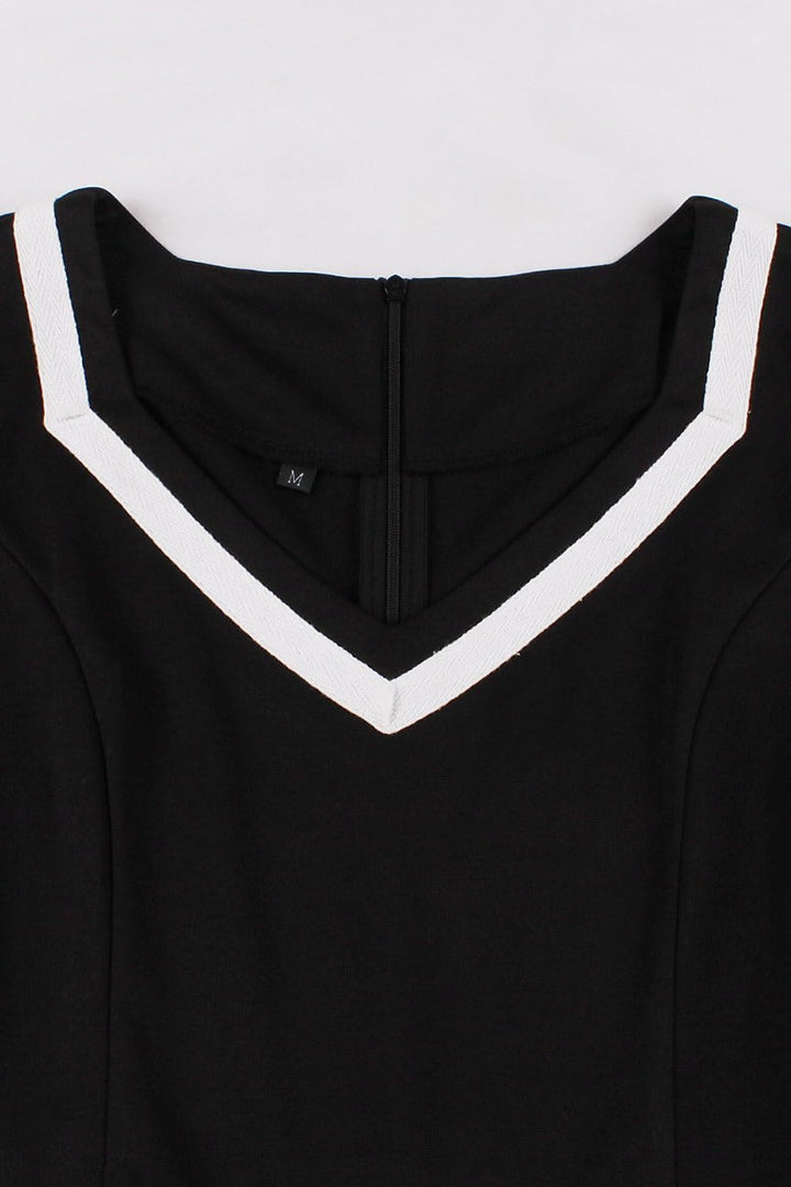 AXOE Damen 50er Jahre Kleider Rockabilly Petticoat Vintage 4XL Schwarz, 4XL Schwarz