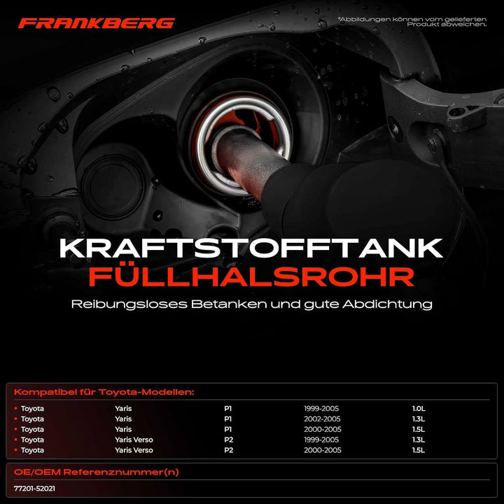 Kraftstoffeinfüllrohr Einfüllstutzen für Yaris SCP1 NLP1 NCP1 Yaris Verso NLP2 NCP2 1.0L 1.3L 1.5L B