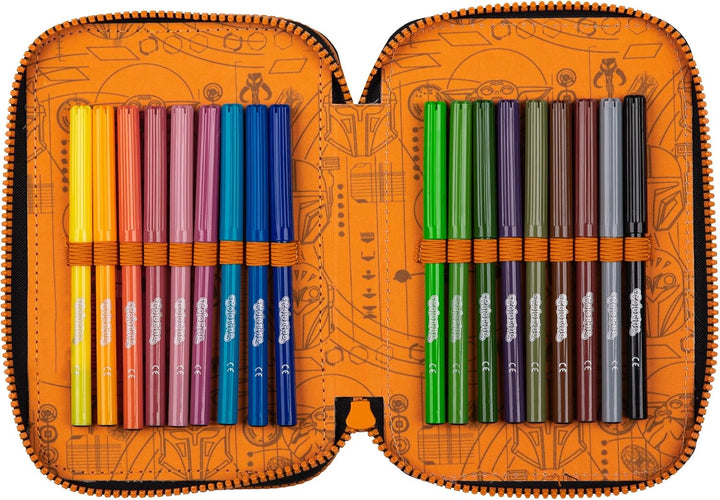 Goldkids - Federmäppchen 3 Fächer - Mäppchen für Mädchen und Jungen - Federmappe 3-Fach Federtasche