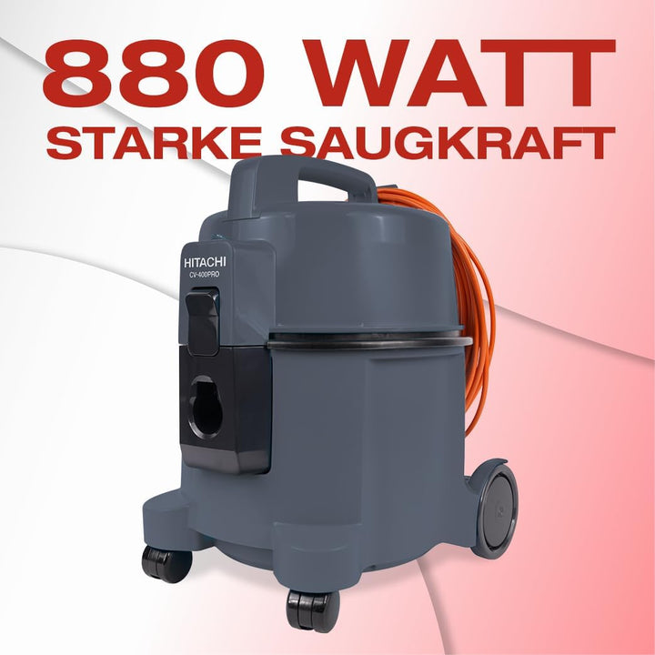 HITACHI Staubsauger CV-400P PRO + Beutel + HEPA Filter 4,5L - Profi Bodenstaubsauger 880W leise 74 d