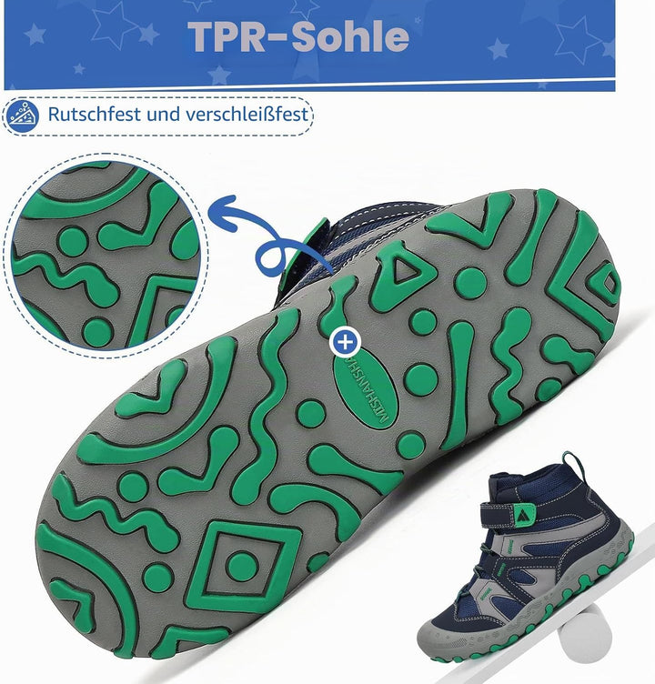 Mishansha Kinder Wanderschuhe rutschfest Trekkingschuhe Jungen Atmungsaktiv Outdoor Walkingschuhe Gr