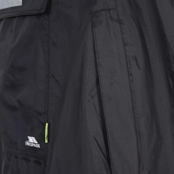 Trespass Kompakt Zusammenrollbarer Qikpac Poncho S Schwarz, S Schwarz