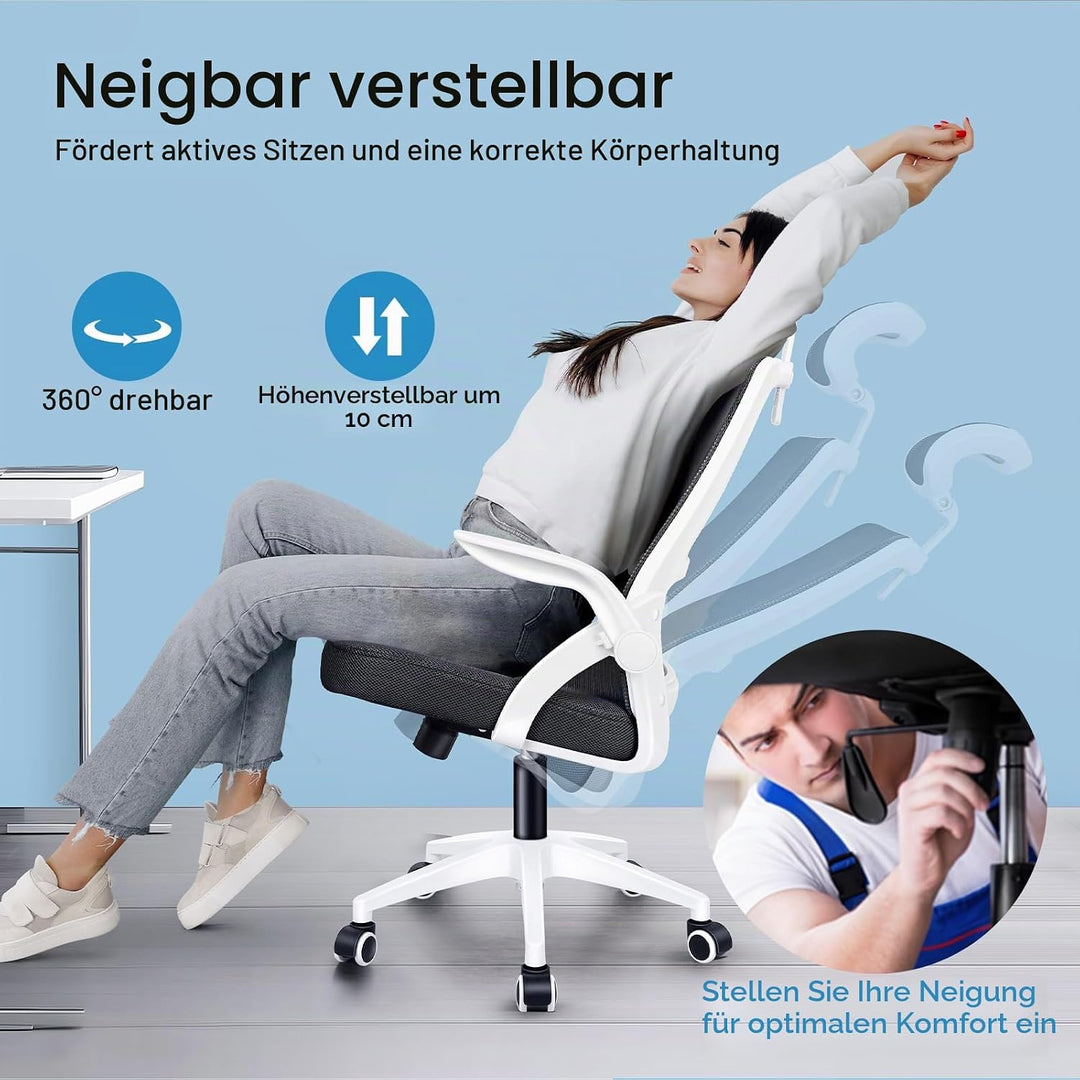 ALFORDSON Ergonomischer Büro-Schreibtischstuhl, Computerstuhl mit dynamischer Lordosenstütze, neigba